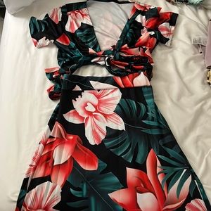 Crop top and maxi skirt